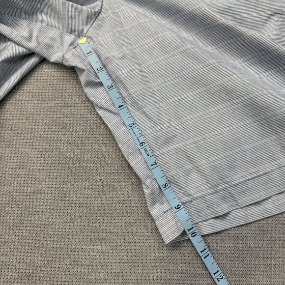 Original Penguin Pinstriped Flat-Front Mens Shorts Blue White Munsingwear Sz 34 - Picture 11 of 13